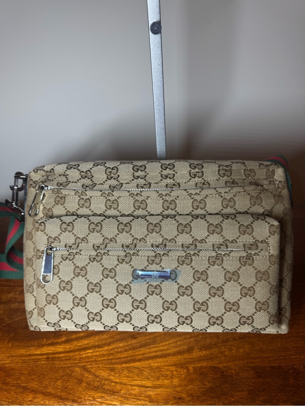 Beige Canvas Crossbody Bag. No Brand. - Picture 11 of 11